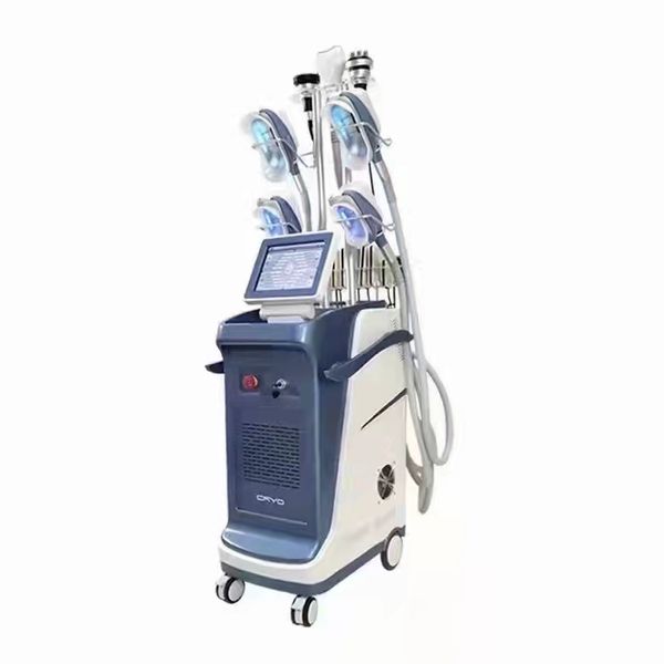 Il più nuovo 4 Freeze Fat Cryolipolysis 360 Degree Criolipolisis Cool Vacuum Cryo Dimagrante Attrezzatura per salone di bellezza con 40K Ultrasonic Cavitation Lipolaser RF