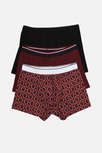 

underpants trendyol male 3'lÃ¼ package boxer tmnaw22bx0071, Black;white