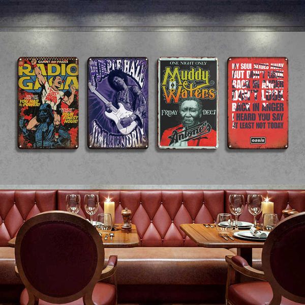 

vintage pop rock band metal signs music singer poster home bar personalized decoration bedroom wall sticker creative gifts