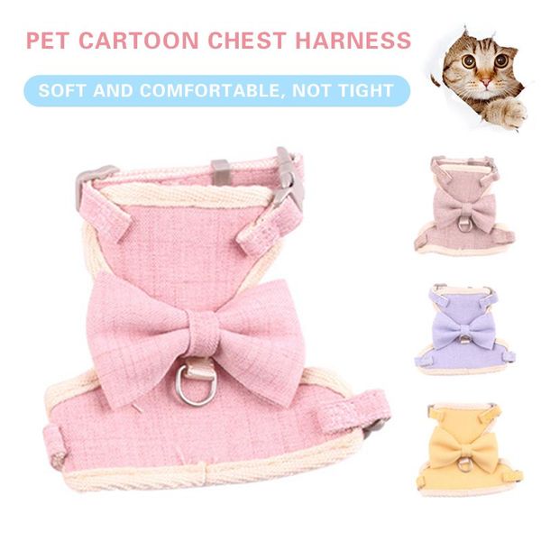 

cat collars & leads harness vest adjustable soft breathable dog nylon mesh dogs puppy collar pet cats chest strap