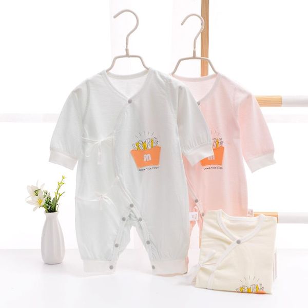 

jumpsuits born baby clothes long sleeve cute graphics thin section pure cotton bodysuit jumpsuit boy and girl set, Blue