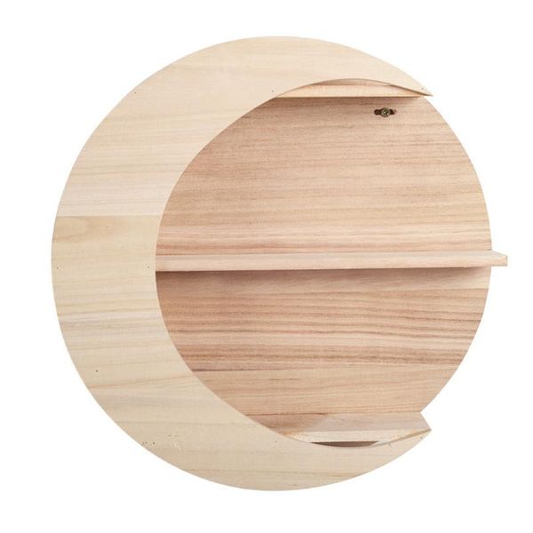 

other home decor 1pc wooden storage rack wall mounted creative moon shape