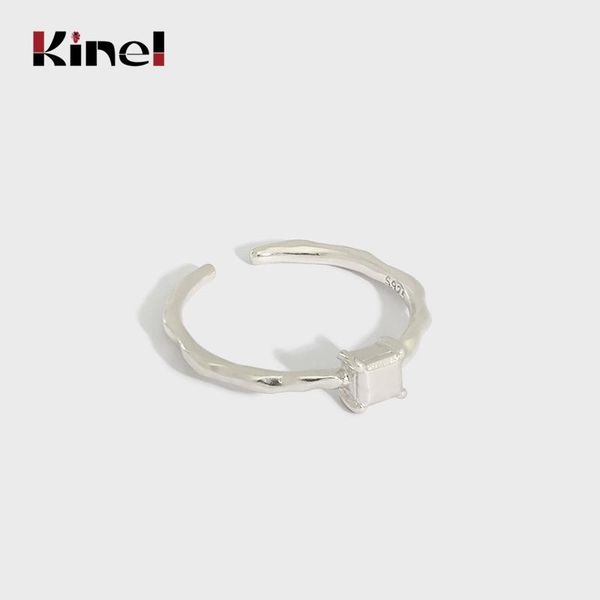 

cluster rings kinel silver 925 jewelry vintage handmade korean fashion for women anniversary gifts wholesale, Golden;silver
