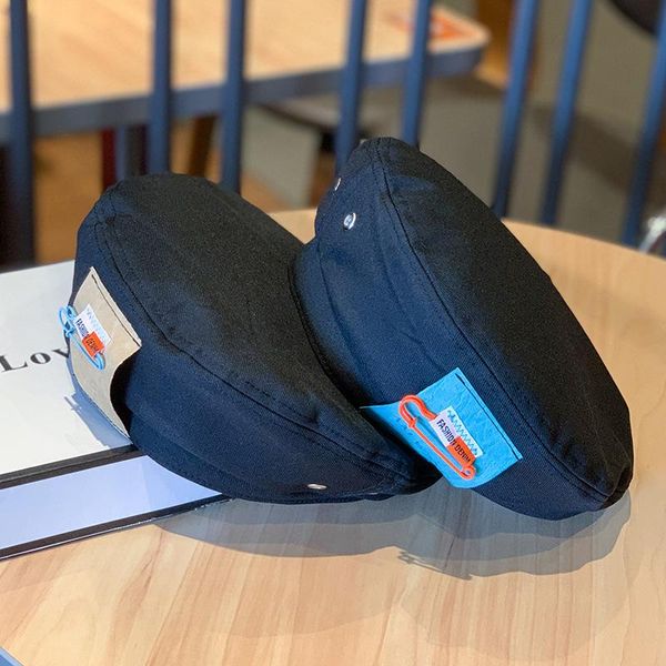 

beanies korean fashion beret women's patch pin retro solid color casual painter hat