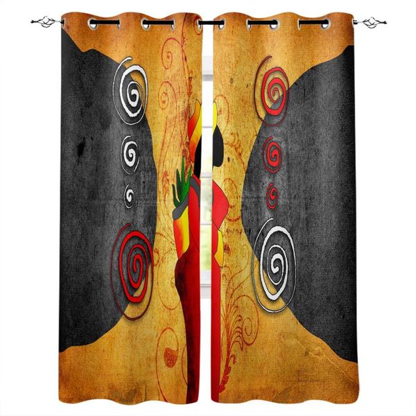 

curtain & drapes africa women stone pattern retro style blackout curtains for bedroom living room luxury window treatments