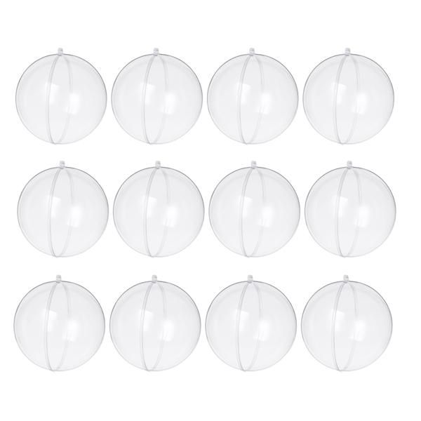 

party decoration 12 pcs clear fillable ornaments ball,diy plastic ball for decor 120mm home christmas