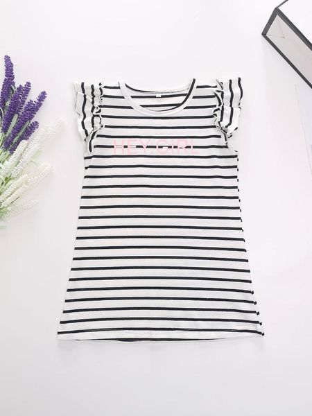 

girl's dresses baby stripe dress female summer clothes kids girl, Red;yellow
