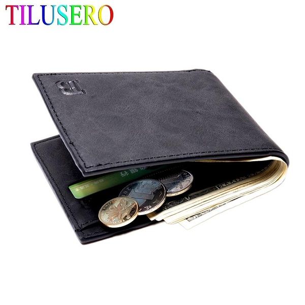 

wallets fashion men small wallet money purse coin bag zipper short male card holder slim j014, Red;black