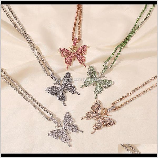 

belly chains body jewelry drop delivery 2021 explosive cross-border exaggerated temperament necklace in europe and america single-layer luxu, Silver