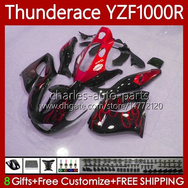 Carene per YAMAHA YZF1000R Thunderace YZF 1000 R 1000R 96-07 87No.82 YZF-1000R Fiamme rosse 1996 1997 1998 1999 2000 2001 2002 2007 YZF1000-R 96 03 04 05 06 07 Corredo del corpo