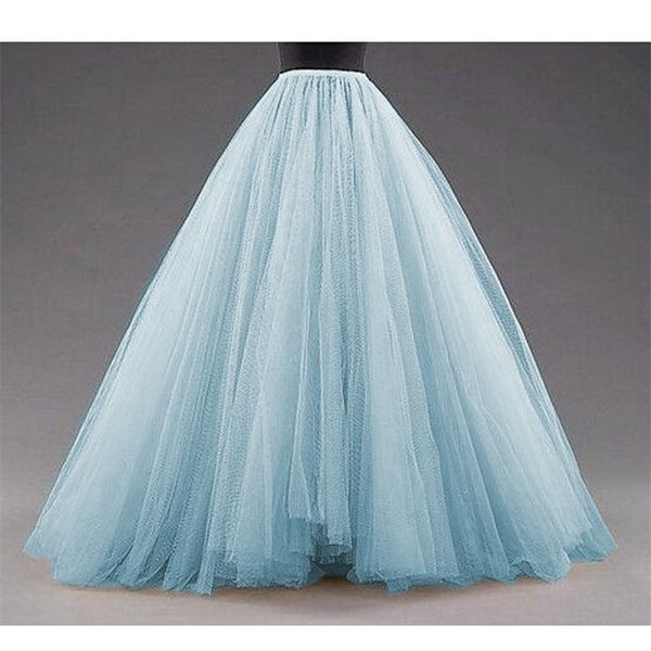 Sky Blue Thudy Dong Tulle юбка Урожай Золотой Женский Туту Юбка для Bridal Poshoots Изготовленные на заказ Рождественские Saias 210621