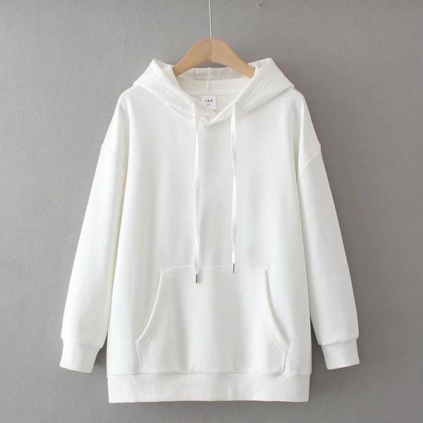 

women's hoodies & sweatshirts plus size xl-4xl hooded casual solid color a-line autumn winter outerwear, Black