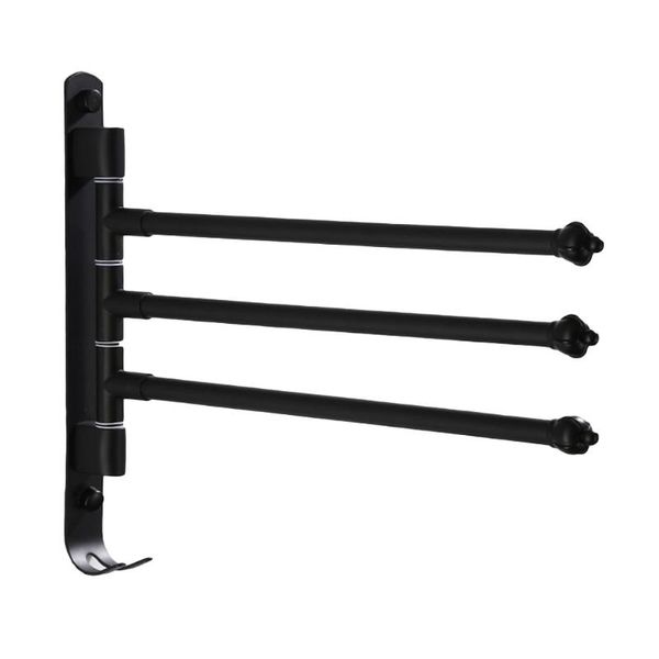 

towel racks wall mounted bathroom swivel bar stainless steel punch-rack rail hanger shelf with hook rotating rods t8na
