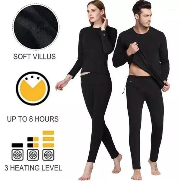 

men's self thermals usb electric heated warm pants winter warmer heating trousers elastic -mx81 5yus, Black