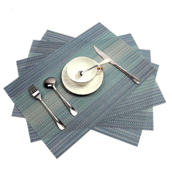 

mats & pads placemats set of 4 crossweave woven vinyl placemat for kitchen table heat resistant non-slip easy to clean (b