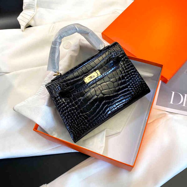 

designer handbags paul herme real leather women's 2021 fashion versatile crocodile mini one shoulder diagonal kellys bag bb