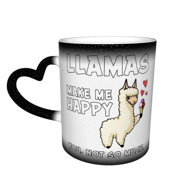 

mugs alpaca mug porcelain cappuccino the changes color funny cups