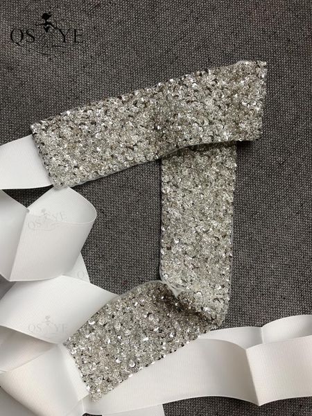 

wedding sashes qsyye rhinestone bridal belt beadings crystal dress accessories sash diy, White