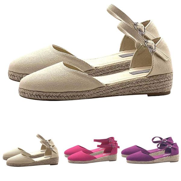 

sandals 2021 women summer fashion flats shoes mid heel solid color sandal for non-slip female large size, Black