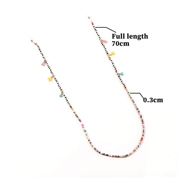 

WPz jewelry charm colorful tassel rice beads eyeglasses chains beaded chain women's fashion temperament frame accessories jewelry charm col