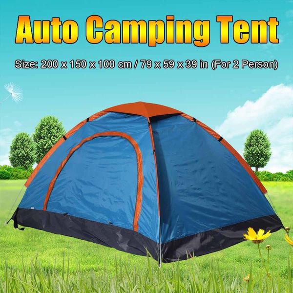 

waterproof automatic camping tent easy setup 2 person portable outdoor hiking tents shelter 180t polyester 210d oxford and shelters