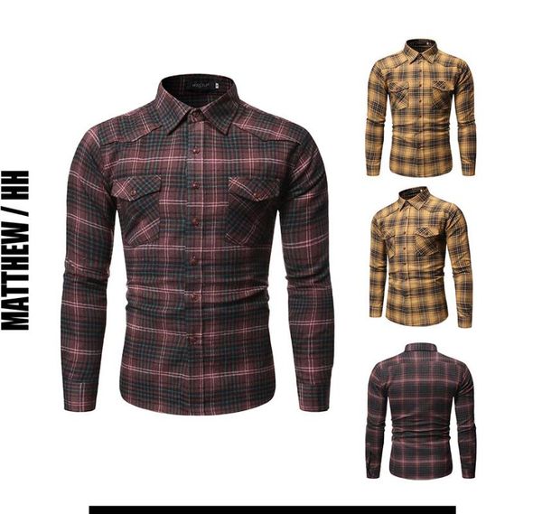 

autumn winter men's plaid shirt long sleeve standing collar casual fashion commuting x007 shirts, White;black