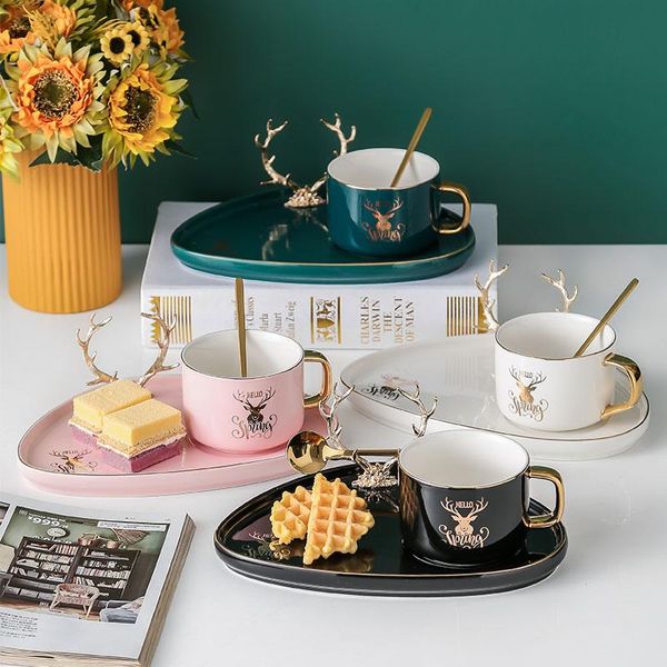 

mugs european luxurious ceramic office coffee cup and saucer set milk tea birthday couples gifts friends with spoon gift box