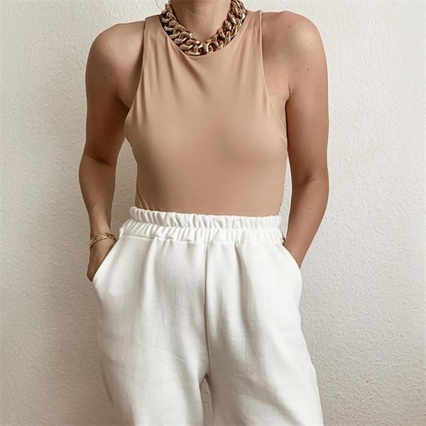 

2021 summer solid bodycon women bodysuits female 4 color green slim casual za bodysuit chic lady club short playsuits femme, Black;white