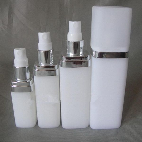 

storage bottles & jars 15 30 50ml empty spray bottle square white refillable perfume with spryer pump pet cosmetic packing container f202113