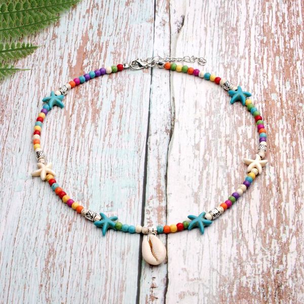

chokers ethinc handmade beads seashell choker necklace bohemian summer beach short for women jewelry collier femme, Golden;silver