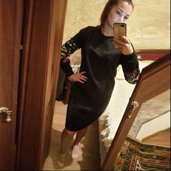 

vintage womens dresses floral print short women autumn winter long sleeve mini dress female pullover casual straight vestidos, Black;gray