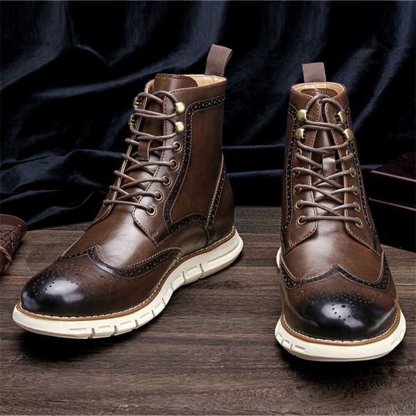 

13 boots men brand fashion autumn winter shoes comfortable brogue ankle boots #al511 211022, Black