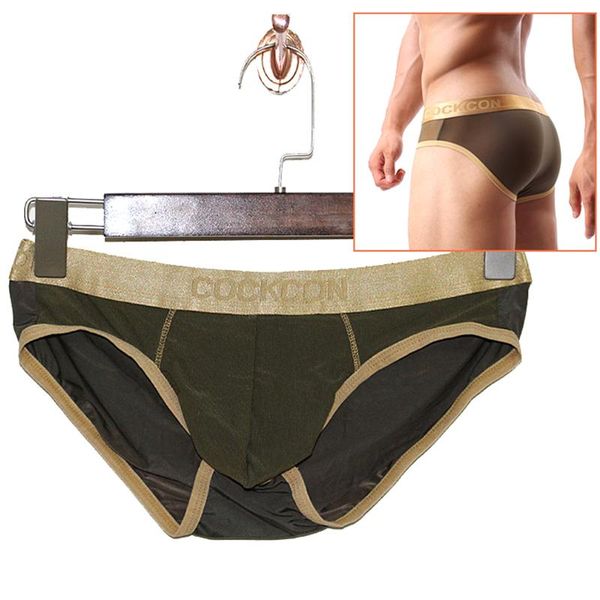 

underpants mesh underwear men's grenadine briefs gay solid gold belt, Black;white