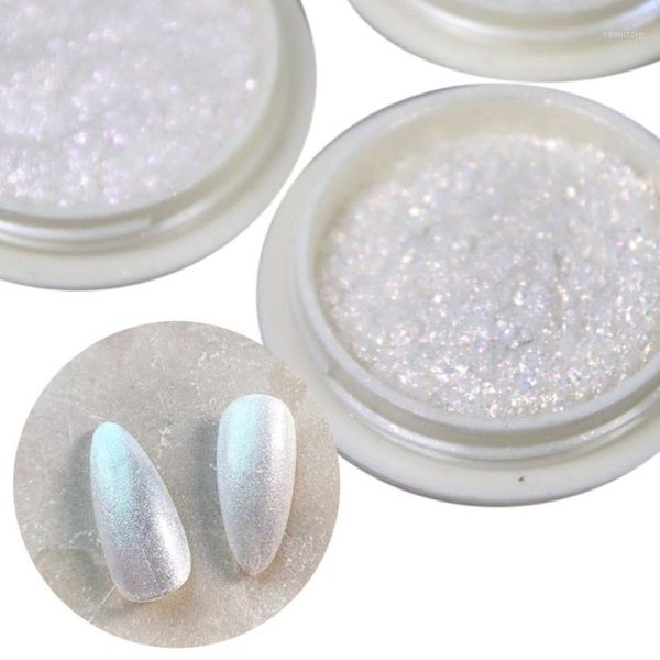 

6 pcs nail art powder mixed aurora mermaid manicure tools1, Silver;gold