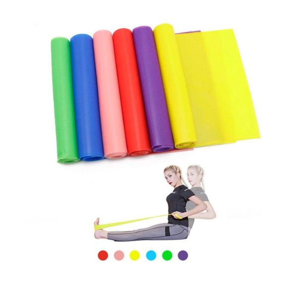 

1.5m elastic yoga pilates rubber stretch exercise band home gym fitness equipment for yoga, strength training workout resistance bands