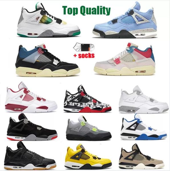 

jumpman 4 4s basketball shoes og jump 4 men women university blue black cat white cement fire red cactus jack motor sports trainers hipster
