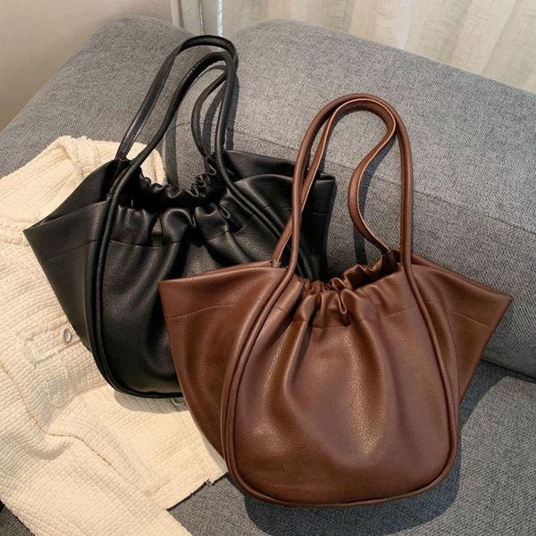 

evening bags european and american 2021 fashion ladies luxury high-quality simple versatile soft leather single shoulder tote bag