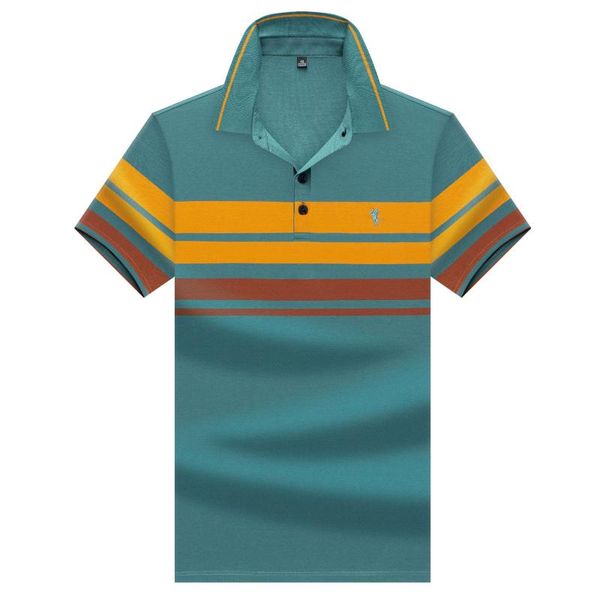 

men's polos classic striped shirt men short sleeve business shirts casual brand grey green blue summer, White;black