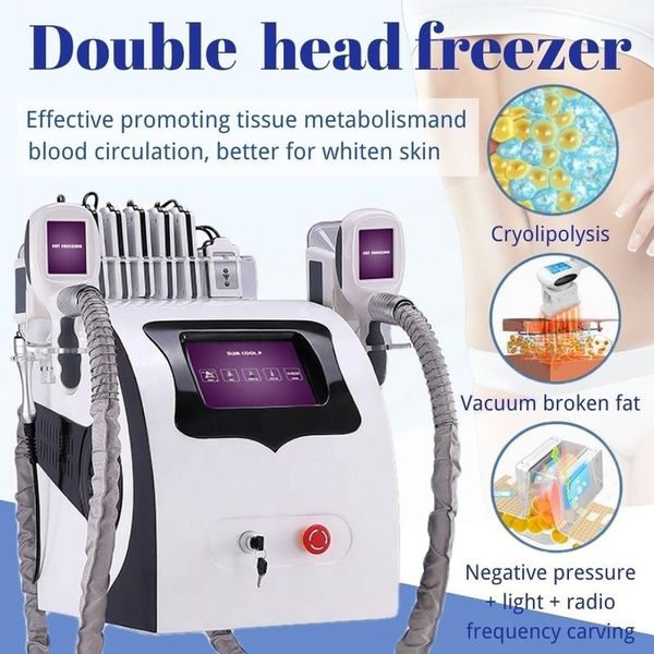 

2 handles cryotherapy machine lose weight cryolipolysis fat ing slimming machine cellulite skin device388