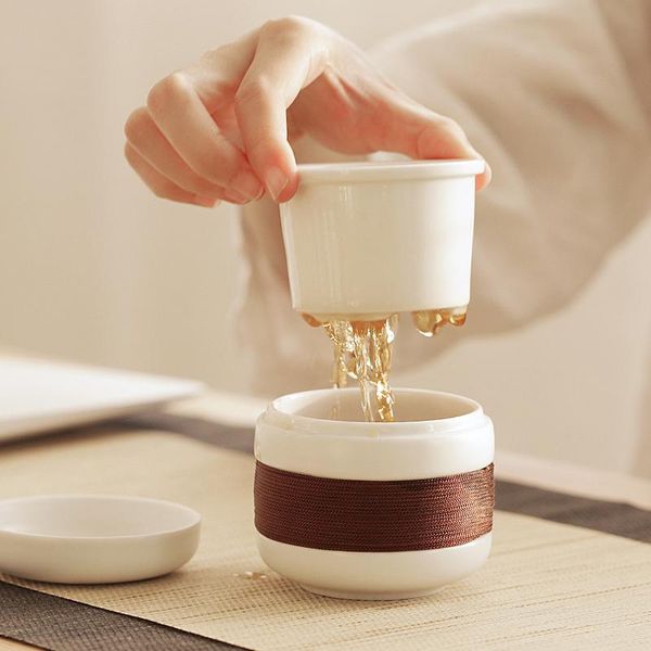 

mugs queen of round ceramic tea filtering mug for office travel gift teas 250ml