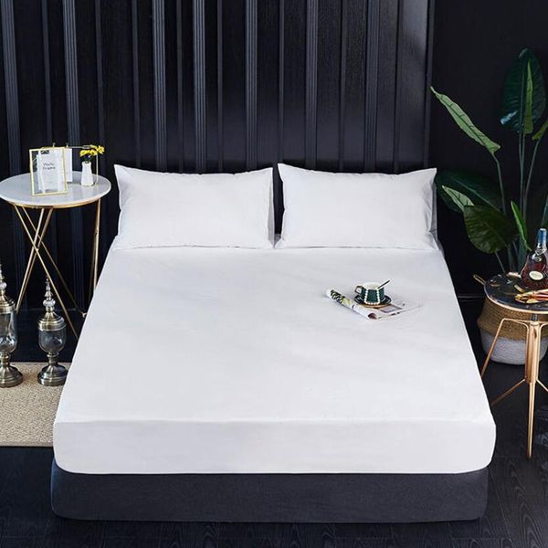 

sheets & sets white bedding fitted sheet waterproof mattress cover bedspread home el bed elastic band couvre lit