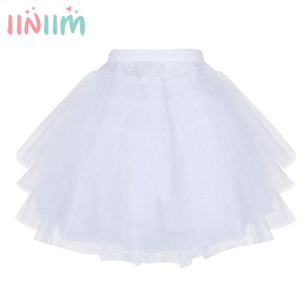 

skirts girls 3 layers a-line net petticoat underskirt skirt crinoline slip for flower wedding vestidos birthday party, Blue