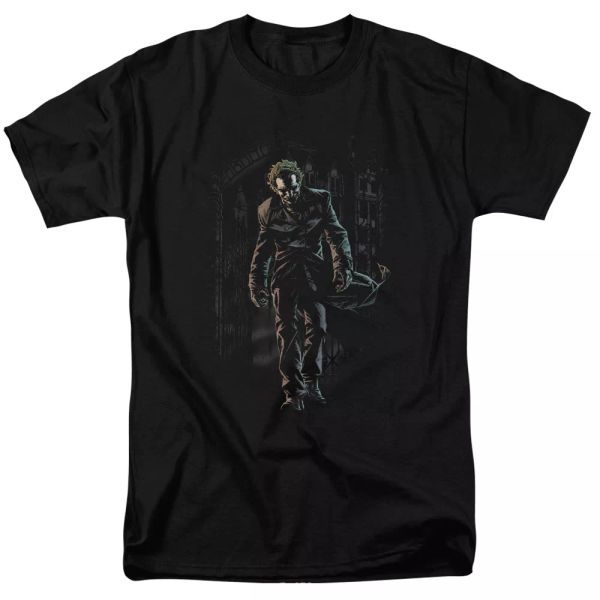

batman joker leaves arkham t-shirt sizes s-3x new, White;black