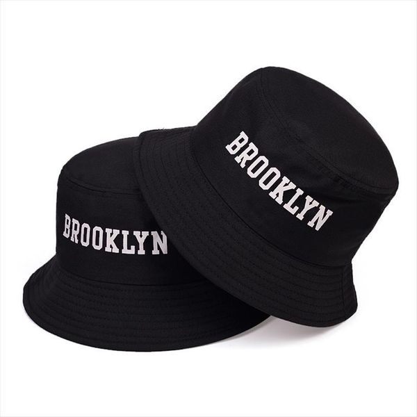 

Fashion Cotton Wild Bucket Hat Brooklyn Pattern Printing Fisherman Outdoor Travel Sun Hats For Men And Women Panama, Blue;gray