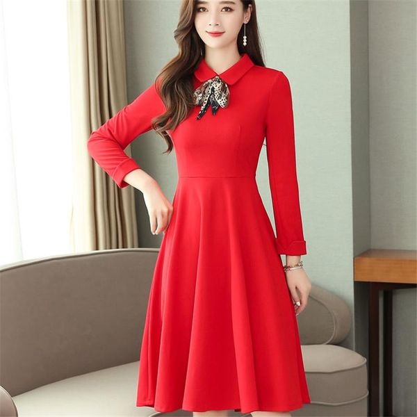 

casual dresses red and black long dress summer autumn charming sleeve spring elegant retro maxi boho women, Black;gray