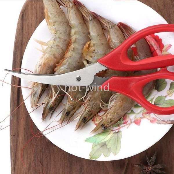 Novo Popular Lobster Camarão Cravo Marisco Scissors Shears Snip Shells Cozinha Ferramenta Popular Livre DHL Rápido