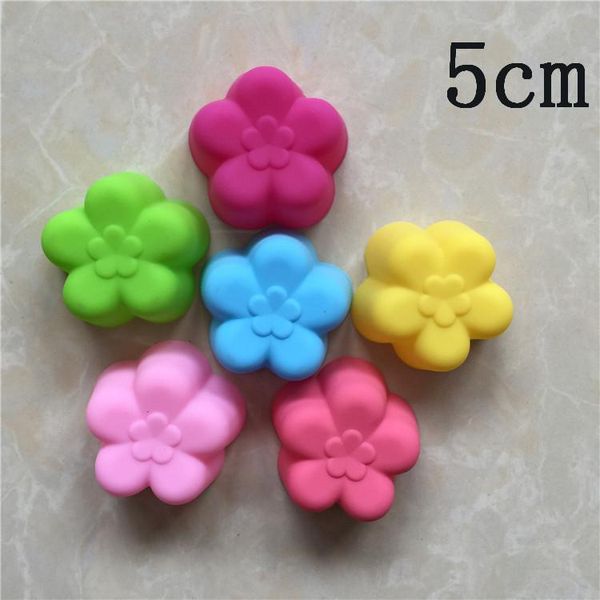 

cake tools xibao 5cm single hole peach blossom, gardenia rose silicone mold cloth ding mafen cup mousse 5pcs