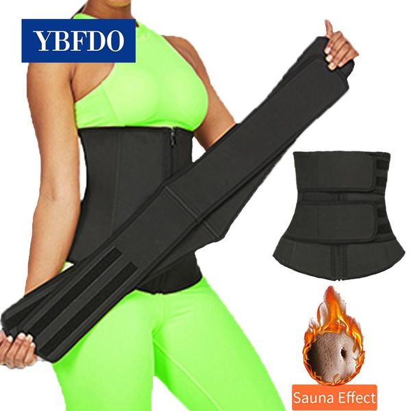 

women's shapers ybfdo weight loss body shaping removable double belt waist trainer women shapewear sport girdle shaper, Black;white