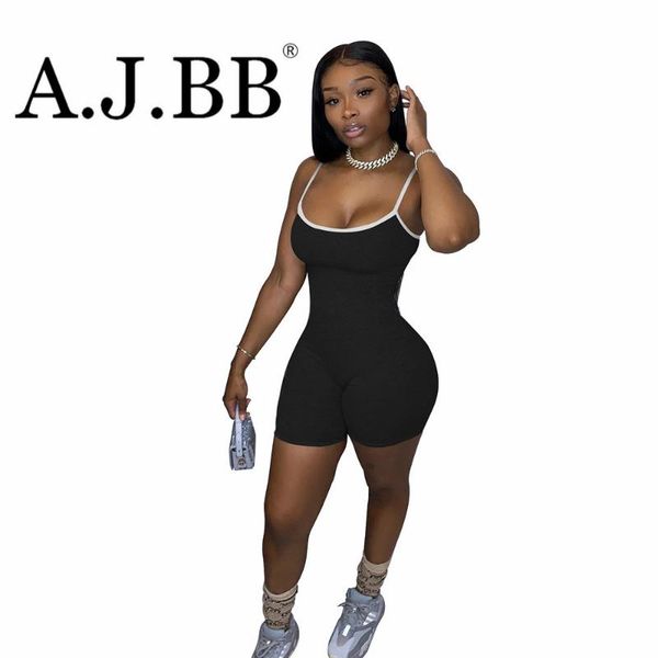 

fashion solid color bodysuit pants slim u-neck sleeveless women's suspender vest shorts jumpsuits & rompers, Black;white