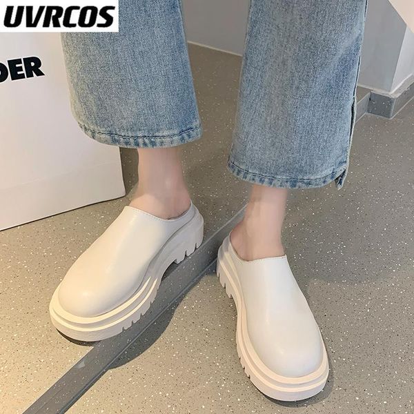 

sandals women's summer solid color slope with indoor slippers luxury designer shoes large size 43, Black